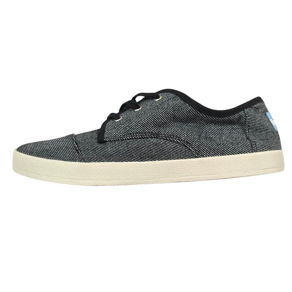 Tom's Womens Paseo Twill Sneakers 7.5 Skater Shoes Casual Comfort Preppy Minimal